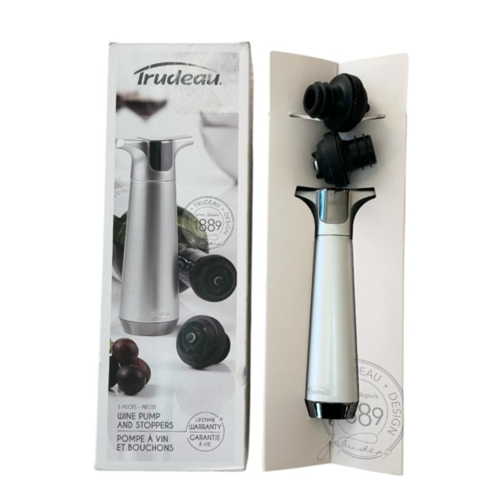 Trudeau Wine Pump and Two Stoppers